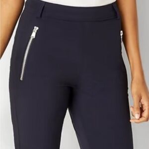 NWT Anatomie High-Rise Zip Pocket Ponte Pants - Navy Marissa